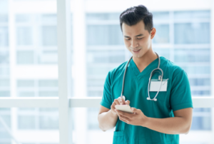 operating a phone